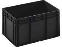 Ящик сплошной 600×400×320 мм, объем 63 л., арт.: ЕС 6432.2 R, чёрный, код: 24831