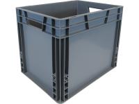 Ящик сплошной 400×300×320 мм, объем 38.4 л., арт.: SPK 4032, серый, код: 25249