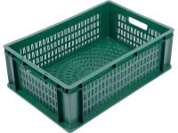 Ящик перфорированный 600×400×200, арт.: 6420-22, объём 40, зелёный, код: 26727