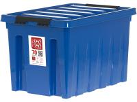 Ящик 580х390х365 с крышкой на роликах, 70 л., код: 24841