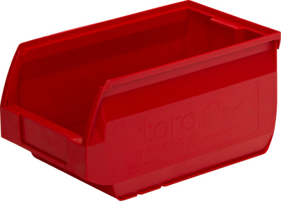 Ящик сплошной 250×150×130 мм, объем 3 л., арт.: 5002, красный, код: 10036