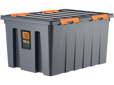 Ящик сплошной 740×565×400 мм, объем 120 л., арт.: Rox Box PRO 120, антрацит, код: 25343
