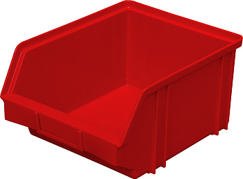 Ящик сплошной 290×230×150 мм, объем 6.1 л., арт.: 7962, красный, код: 00566