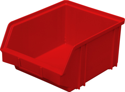 Ящик сплошной 290×230×150 мм, объем 6.1 л., арт.: 7962, красный, код: 00566