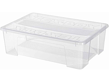 Ящик TEX BOX 570х380х170, объем 28, прозрачный, код:29343