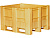 BoxPallet 1200x1000x740 мм сплошной на полозьях желтый, арт. C-Box 1210 S (740) желтый, код: 20440