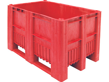 BoxPallet 1200х800х740 мм сплошной, арт. C-Box 1208 S (740) красный, код: 18896