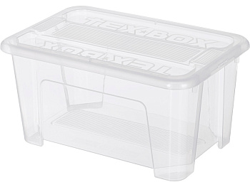 Ящик TEX BOX 280х183х140, объем 4.5, прозрачный, код:29338
