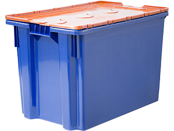 Ящик с крышкой, Safe Pro, 600×400×415, синий, код:29605