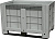 Контейнер 1200х800х800 мм сплошной на полозьях, арт. SDBOX 1208 SS серый, код: 13194