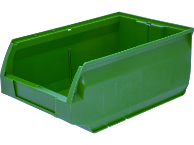 Ящик сплошной 350×230×150 мм, объем 7 л., арт.: 5003, зелёный, код: 14822
