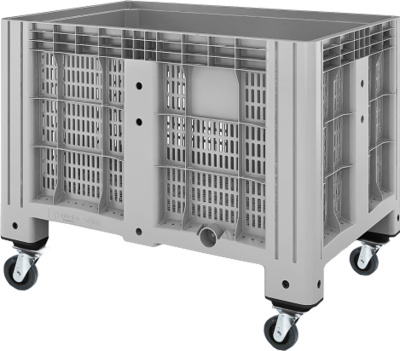Контейнер 1200х800х913 мм перфорированный на колёсах, арт. SDBOX 1208 PW серый, код: 13655