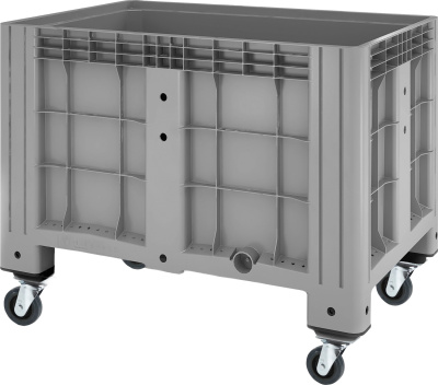Контейнер 1200х800х913 мм сплошной на колесах, арт. SDBOX 1208 SW серый, код: 12526