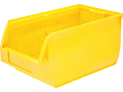 Ящик сплошной 400×230×200 мм, объем 11 л., арт.: 5004, жёлтый, код: 12981