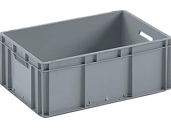 Ящик сплошной 600×400×220 мм, объем 44 л., арт.: ЕС 6422.1, серый, код: 15345