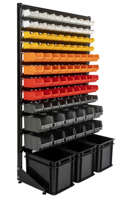 Торговая стойка под крепеж с лотками навесными