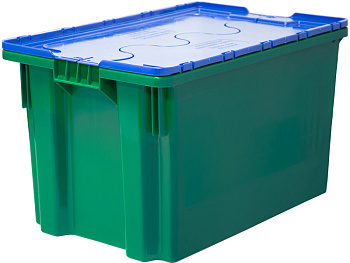 Ящик с крышкой, Safe Pro, 600×400×365, зелёный, код:29965