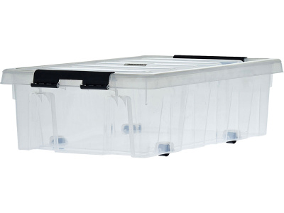 Ящик сплошной 580×390×180 мм, объем 35 л., арт.: Rox Box 35, прозрачный, код: 18708