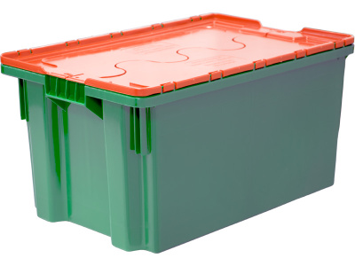 Ящик с крышкой, Safe Pro, 600×400×315, зелёный, код:29969