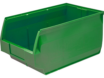 Ящик сплошной 500×310×250 мм, объем 27 л., арт.: 5006, зелёный, код: 12279