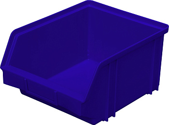 Ящик сплошной 290×230×150 мм, объем 6.1 л., арт.: 7962, синий, код: 01686