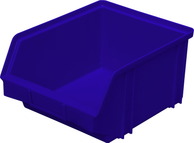 Ящик сплошной 290×230×150 мм, объем 6.1 л., арт.: 7962, синий, код: 01686