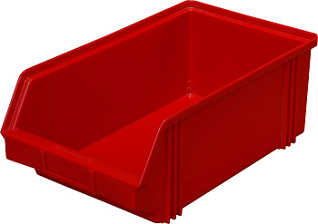Ящик сплошной 400×230×150 мм, объем 9.6 л., арт.: 7963, красный, код: 00567
