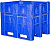 BoxPallet 1200х1000х1035 мм сплошной на полозьях, арт. C-Box 1210 S (1035) синий, код: 20261