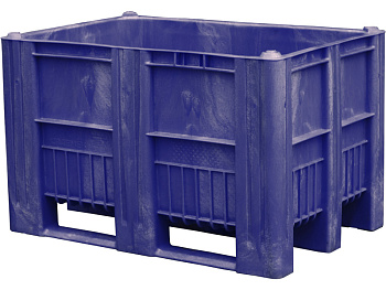 BoxPallet 1200х800х740 мм сплошной, арт. C-Box 1208 S (740) синий, код: 18897