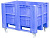 Контейнер 1200х800х900 сплошной, на колёсах, арт. C-Box 1208 SW (900) на колесах синий, код: 20283