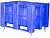 BoxPallet 1200х1000х900 мм сплошной на колесах, арт. C-Box 1210 SW (900) синий, код: 20263