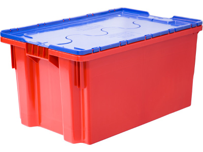 Ящик с крышкой, Safe Pro, 600×400×315, красный, код:29577