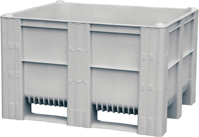 BoxPallet 1200х1000х740 мм сплошной на 3-х полозьях, арт. 10-100-ОА-ACE-3 серый, код: 03109