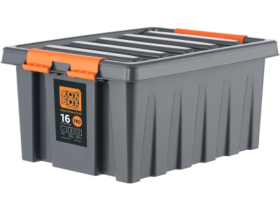 Ящик сплошной 415×300×190 мм, объем 16 л., арт.: Rox Box PRO 16, антрацит, код: 25339