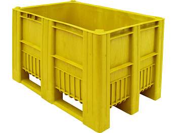 BoxPallet 1200х800х740 мм желтый сплошной, арт. C-Box 1208 S (740) желтый, код: 18901