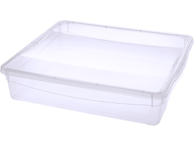 Ящик 400x335x85, объем 9, прозрачный, код:23424