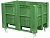 Контейнер 1200х800х900 сплошной, на колёсах, арт. C-Box 1208 SW (900) на колесах зеленый, код: 21764