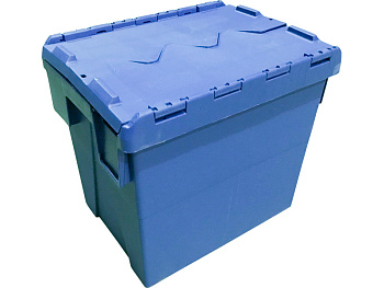Ящик сплошной 400×300×355 мм, объем 43.8 л., арт.: SPKM 4336-1, синий, код: 21821